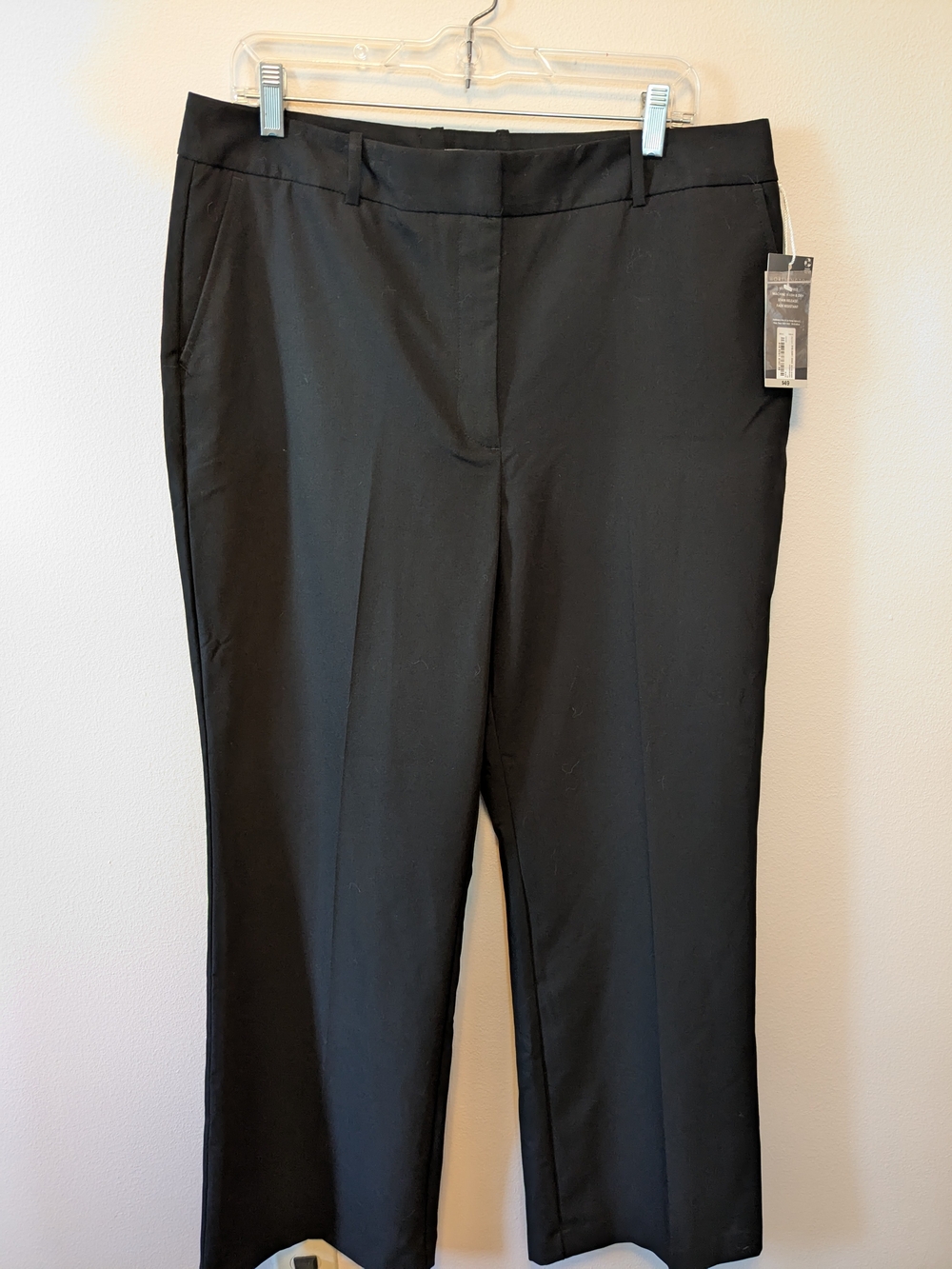 Worthington Black Straight-Leg Dress Trousers
